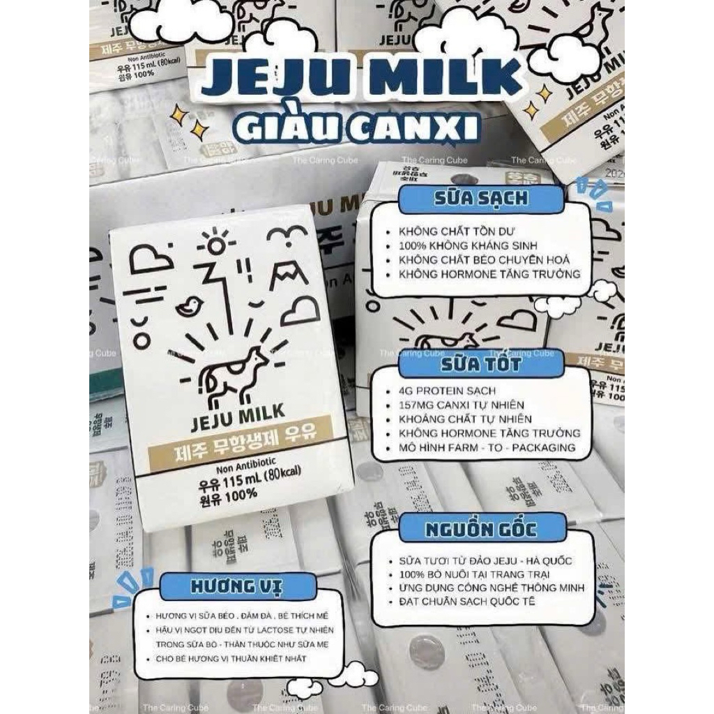 (Hàng bay air) SỮA TƯƠI JEJU MILK HÀN QUỐC