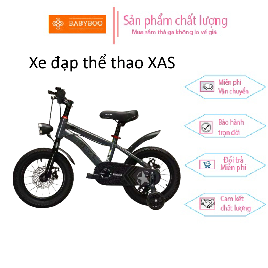Xe đạp thể thao có đèn cho bé XAS, size 12-20 - Babyboo.4kids