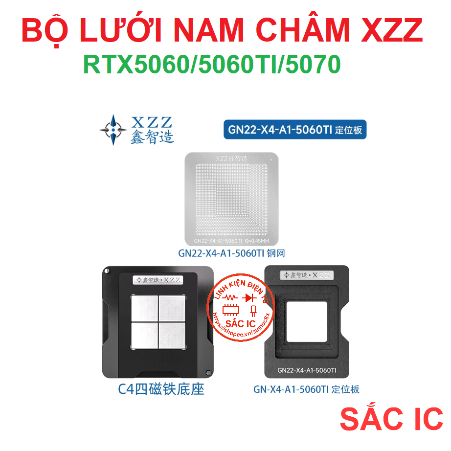[LUOI][99] Bộ lưới nam châm XZZ CHINAFIX khò nóng trực tiếp - RTX5060 RTX5060TI RTX5070 5060 5070