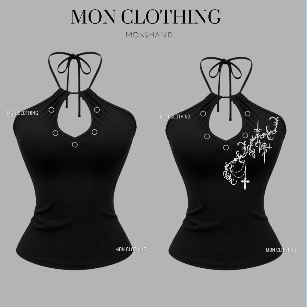 ÁO YẾM CUSTOM STYLE Y2K GOTHIC - MON CLOTHING