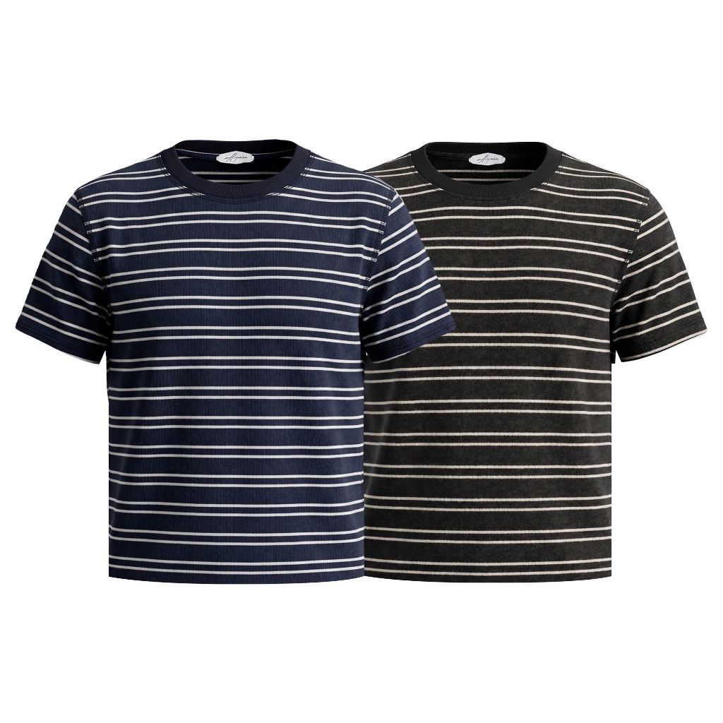 ALCYUS | Áo thun sọc "STRIPED LINES TEE"
