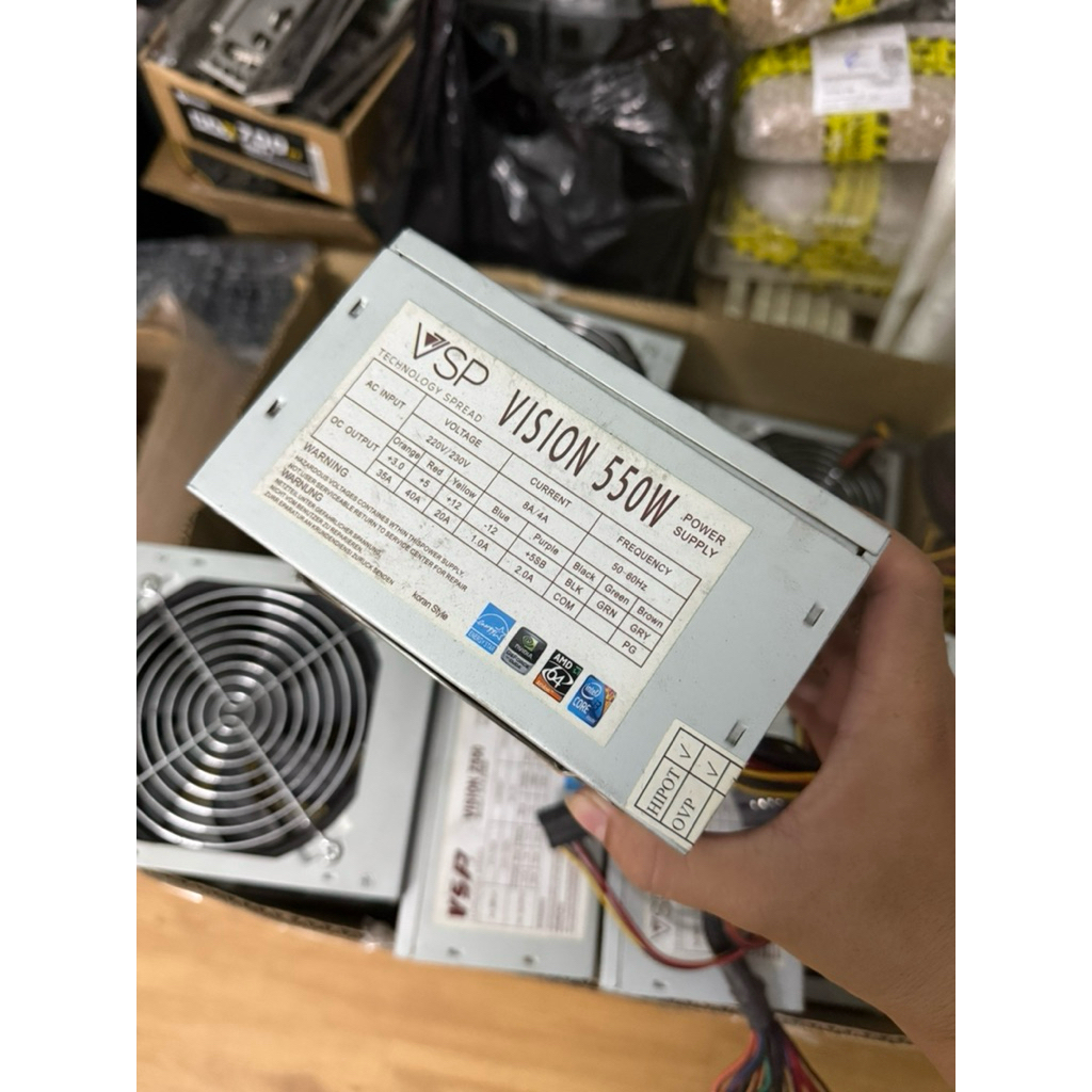 Nguồn máy tính ATX VSP 550W FAN 12cm - Nguồn Zin Chính Hãng VSP