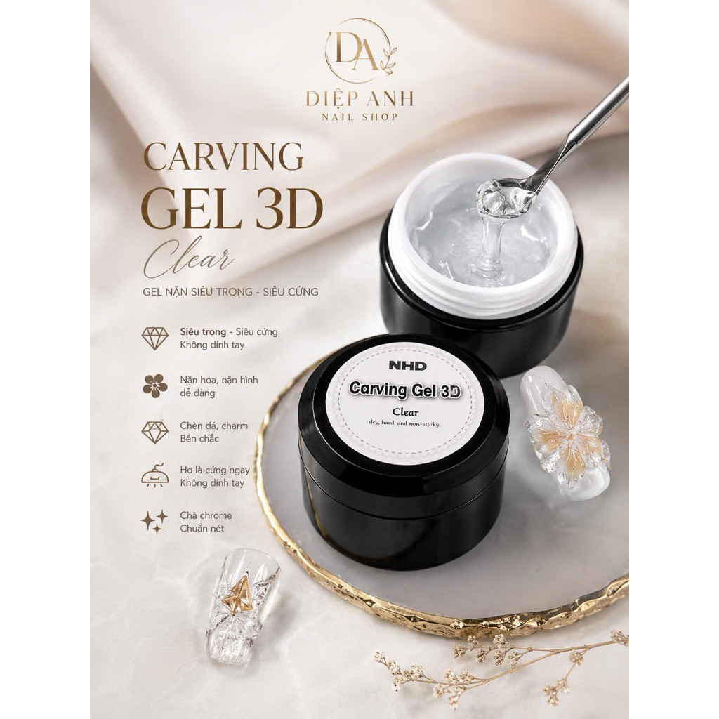 ✨ GEL NẶN 3D TRONG SUỐT CARVING GEL 3D ✨