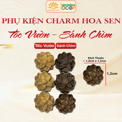 Phụ Kiện Hoa Sen Trầm Hương Xưởng Mộc Việt (Trầm Tóc/Sánh Chìm)