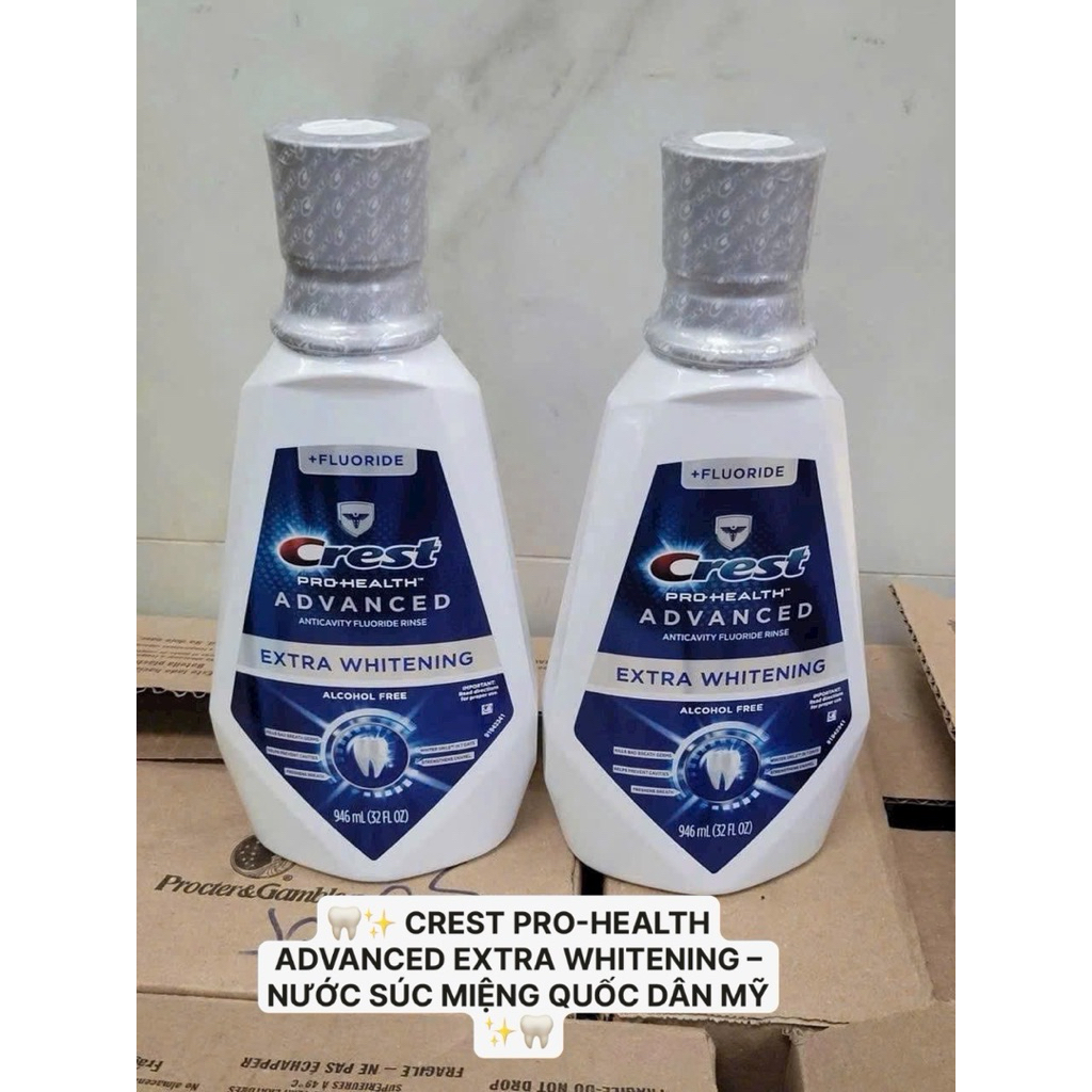 NƯỚC SÚC MIỆNG QUỐC DÂN MỸ CREST PRO-HEALTH ADVANCED EXTRA WHITENING