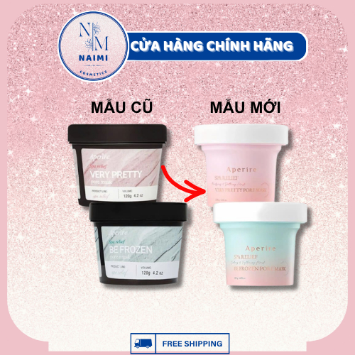 Aperire Mặt Nạ Đất Sét Very Pretty & Be Frozen120g Hỗ Trợ Làm Sạch & Se Khít Lỗ Chân Lông Chính Hãng