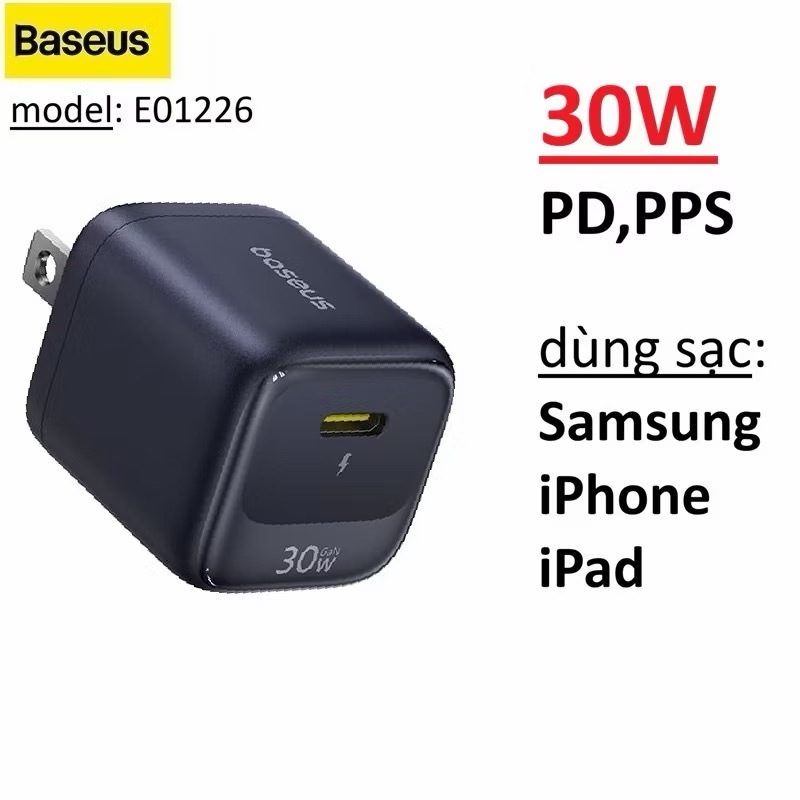 Sạc 30W Baseus EnerFill FN22 (E01226) PD/PPS -Bảo Hành 9 tháng