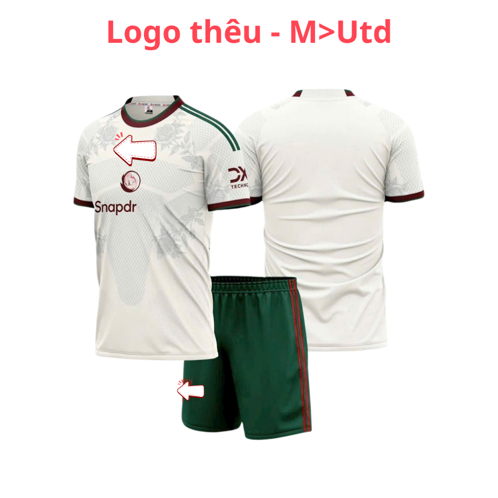 Quần Áo Bóng Đá Man@ Utd@ Mờ Utd kem rêu 26/27- Vải Mè HP - In Tên Số Theo Yêu Cầu REINA SPORT