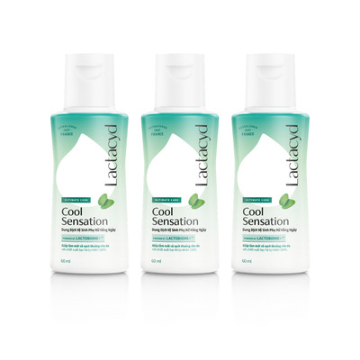 [Quà tặng không bán] Bộ 3 chai Dung Dịch Vệ Sinh Phụ Nữ Lactacyd Cool Sensation 60ml/chai