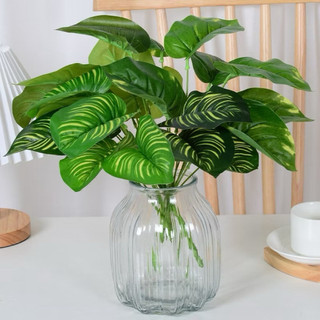 cụm lá - hoa lụa - hoa giả