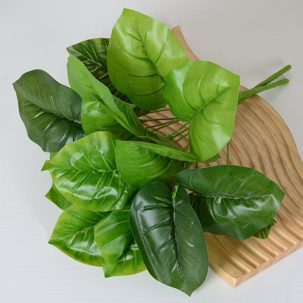 cụm lá - hoa lụa - hoa giả