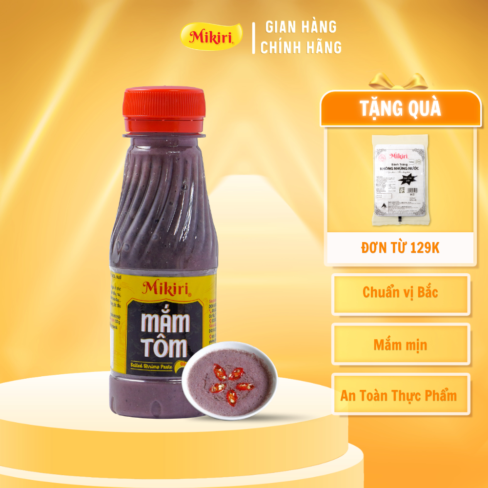Mắm Tôm Chuẩn Vị Bắc Mikiri Chai 120g - Ủ Từ 80% Tôm Biển Tươi Nguyên Chất, Sánh Mịn, Đậm Vị