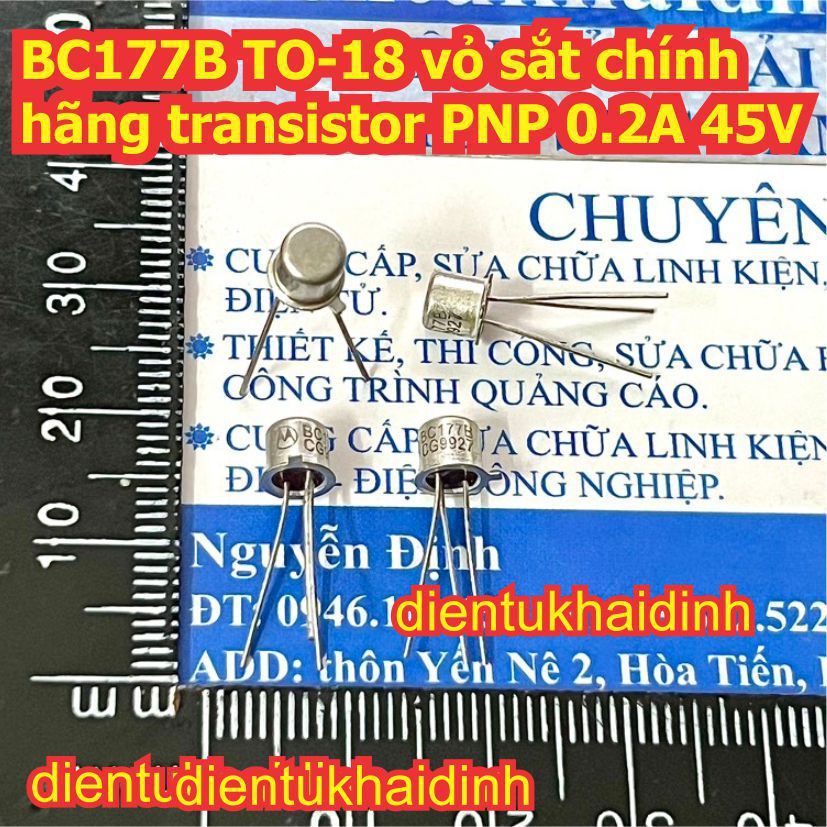 2 con BC109B BC109 BC108B BC108 BC107B BC107 BC177B BC177 TO-18 vỏ sắt transistor NPN 0.1A 20V PNP 0