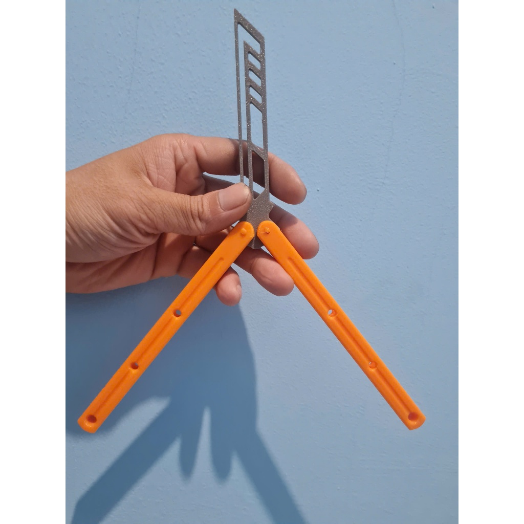 balisong đồ chơi xả stress phiên bản tập luyện ( khép lại không khít )- in 3d - quay tay siêu mượt