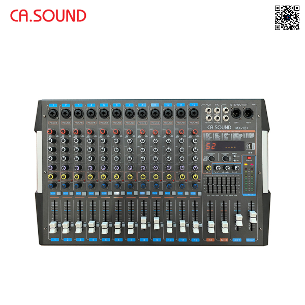🎛️ MIXER CA SOUND MX-12+ | BÀN MIXER 12 KÊNH CHUYÊN NGHIỆP | 99 EFFECT – BLUETOOTH – USB