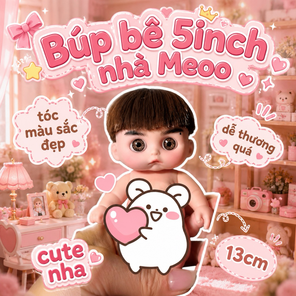 [ Búp bê ] doll 5inch trai búp bê nhựa