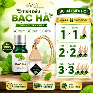 Tinh dầu bạc hà treo xe ô tô khử mùi chống say xe hiệu quả
