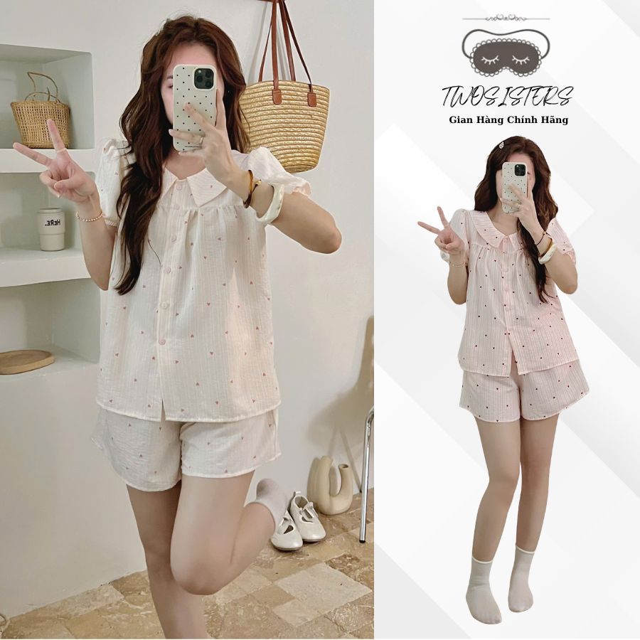 Quần áo nữ mùa hè bộ mặc nhà bộ đũi nữ đồ mặc nhà chất liệu thoáng mát mặc cực thoải mái m93