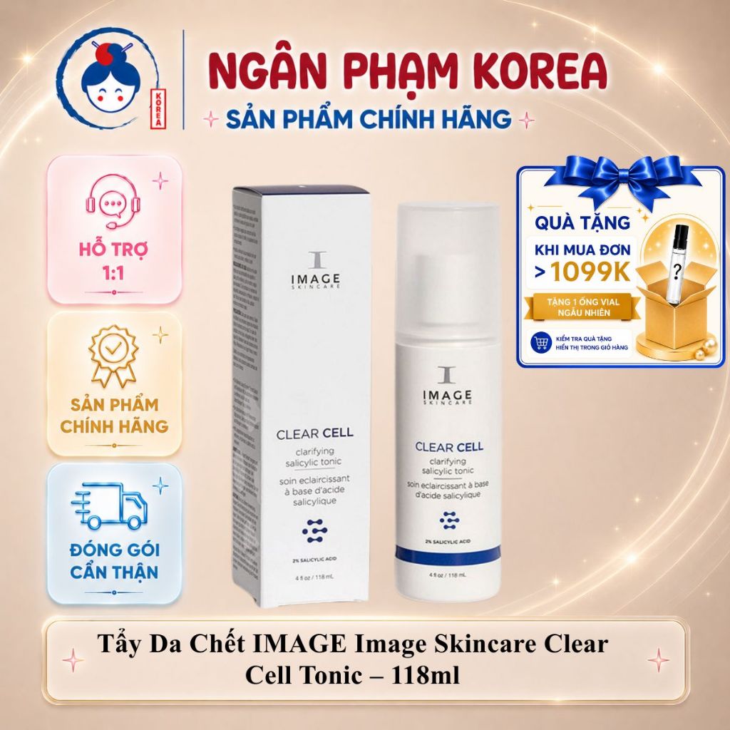 [Hàng Công Ty] Tẩy Da Chết IMAGE Skincare CLEAR CELL Clarifying Salicylic Tonic 118ml - Toner BHA & 
