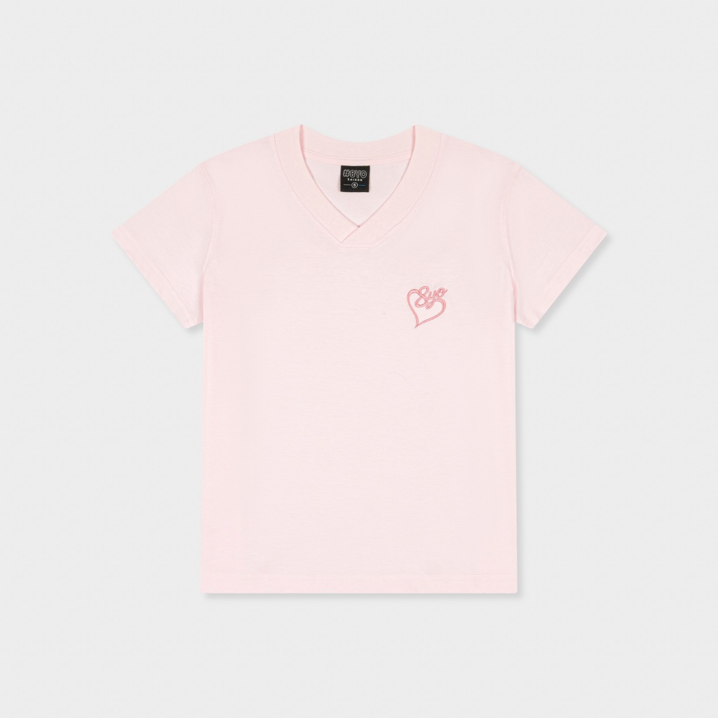 Áo Baby Tee Cổ Tim Thêu 8YO HEART Cotton Mềm Mịn Mát - Áo Baby Tee Local Brand Chính Hãng | BigBuy360 - bigbuy360.vn