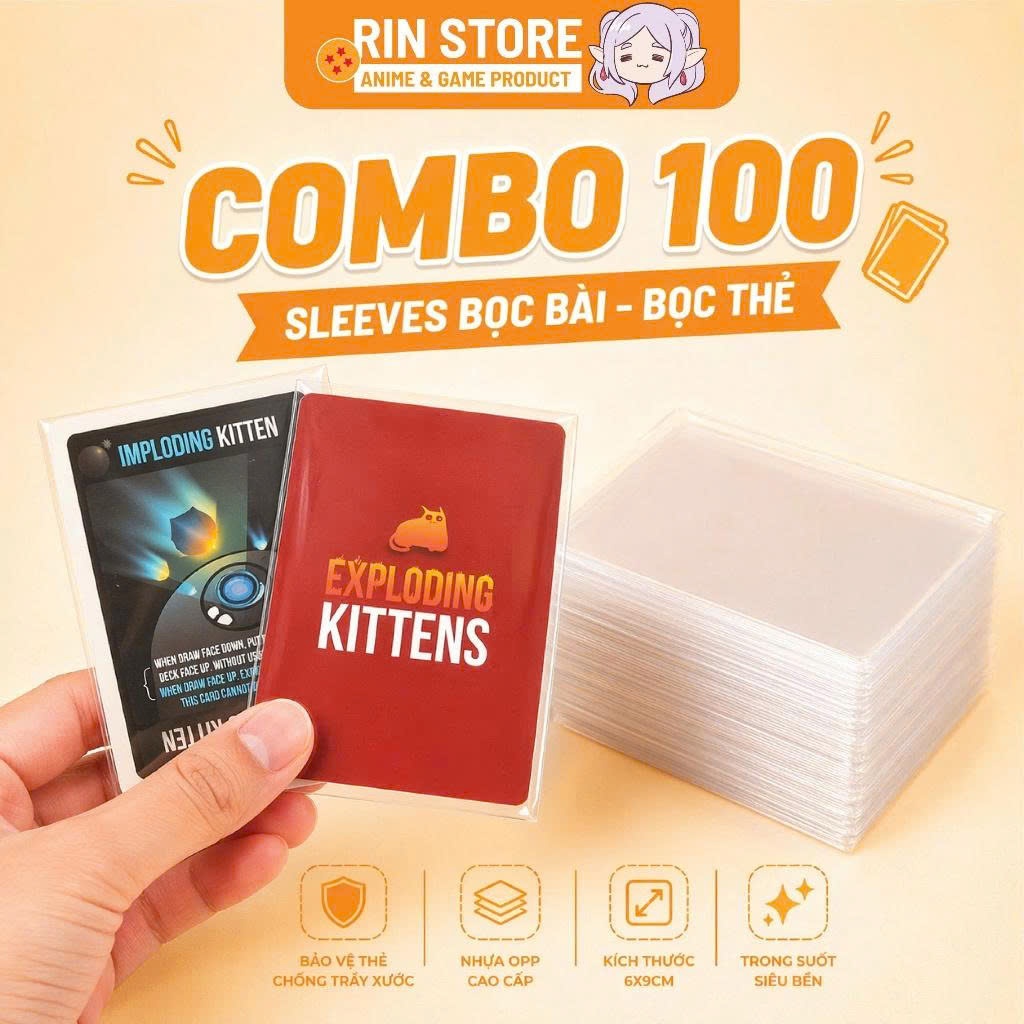 Bọc Plastic Phù Hợp Drinking, Boardgame, Ma Sói, Card Bo Góc Idol Kích Thước 6x9cm