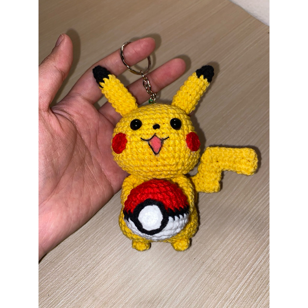 Móc khoá len pikachu Pokemon