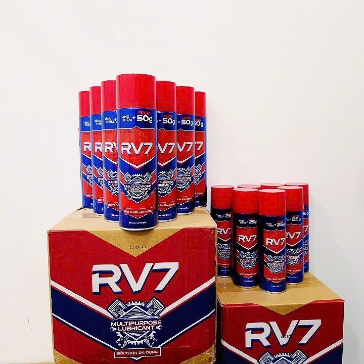 Combo 10 Chai RV7 Xịt Phá Rỉ Sét Và Bôi Trơn - Chống Rỉ, Nới Lỏng Ốc Vít, Khử Ẩm, Giảm Tiếng Kêu