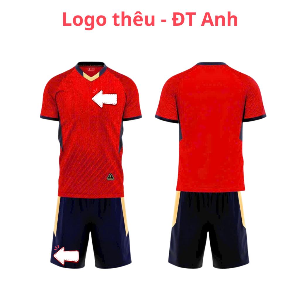 Quần Áo Bóng Đá - ĐT Anh@ đỏ - Vải mè SV- In Tên Số Theo Yêu Cầu REINA SPORT