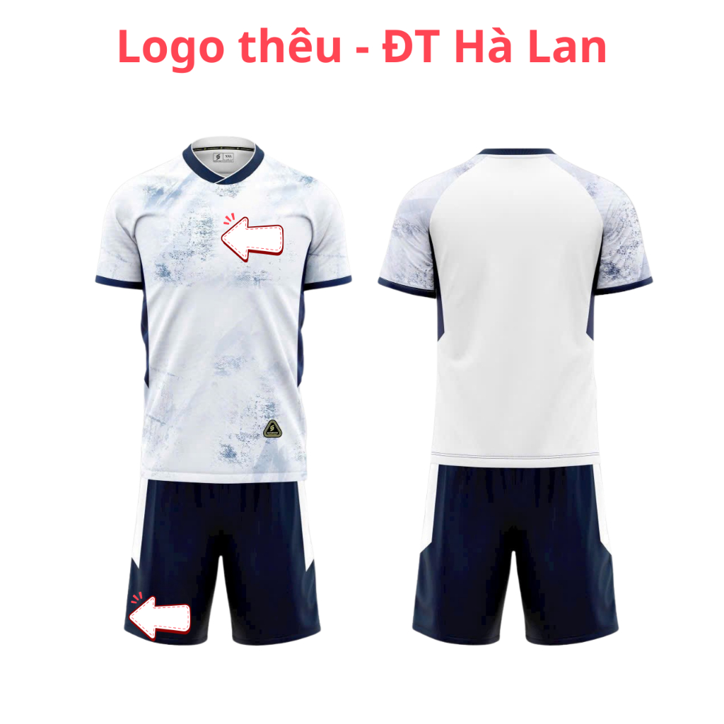 Quần Áo Bóng Đá - ĐT Hà@ Lan@ trắng - Vải mè SV- In Tên Số Theo Yêu Cầu REINA SPORT