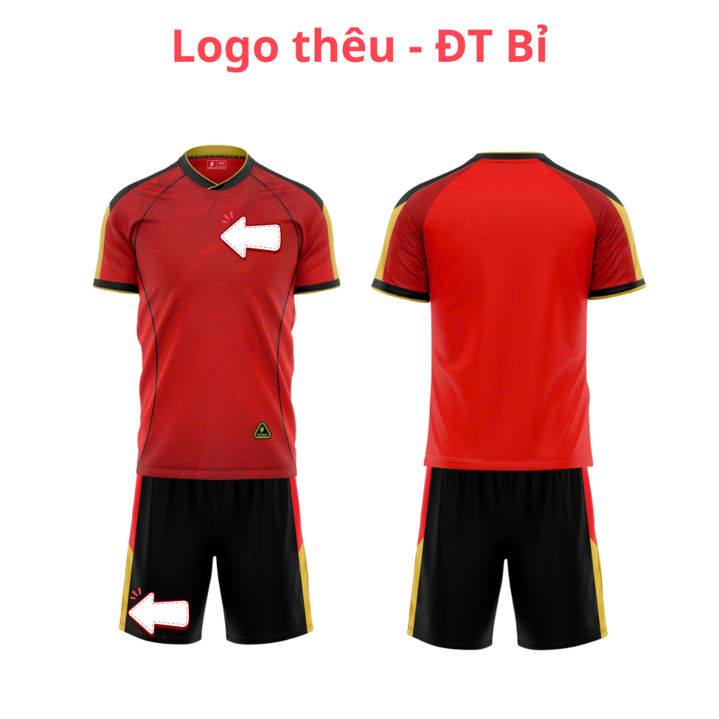 Quần Áo Bóng Đá - ĐT Bỉ@ đỏ - Vải mè SV- In Tên Số Theo Yêu Cầu REINA SPORT