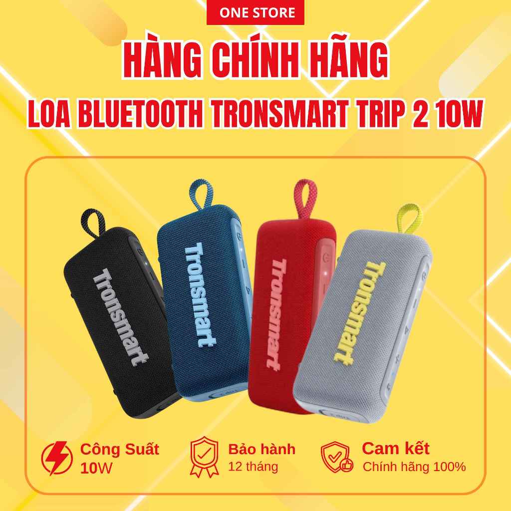 [HÀNG CHÍNH HÃNG] Loa Bluetooth Tronsmart Trip 2 10W – SoundPulse®, Chống Nước IPX7, Pin 20 Giờ