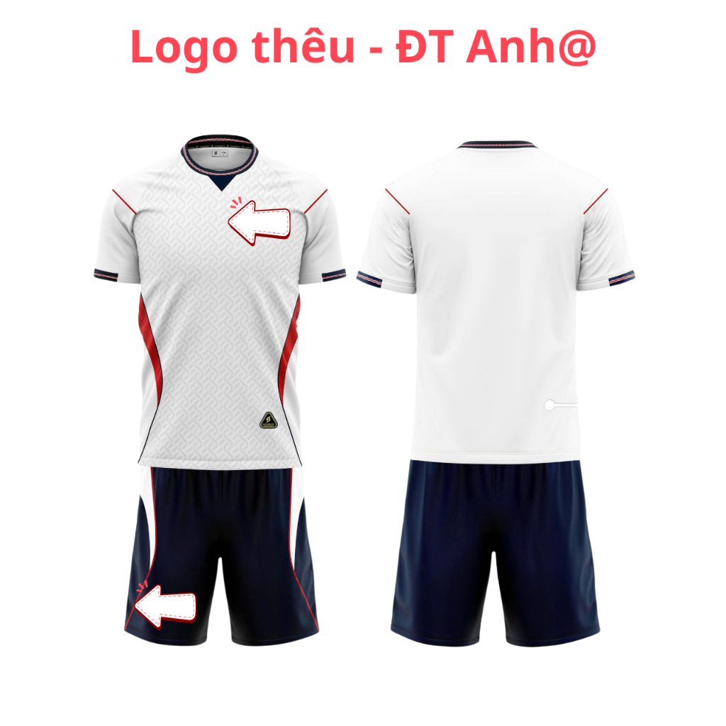 Quần Áo Bóng Đá ĐT Anh@ trắng - Vải mè SV- In Tên Số Theo Yêu Cầu REINA SPORT