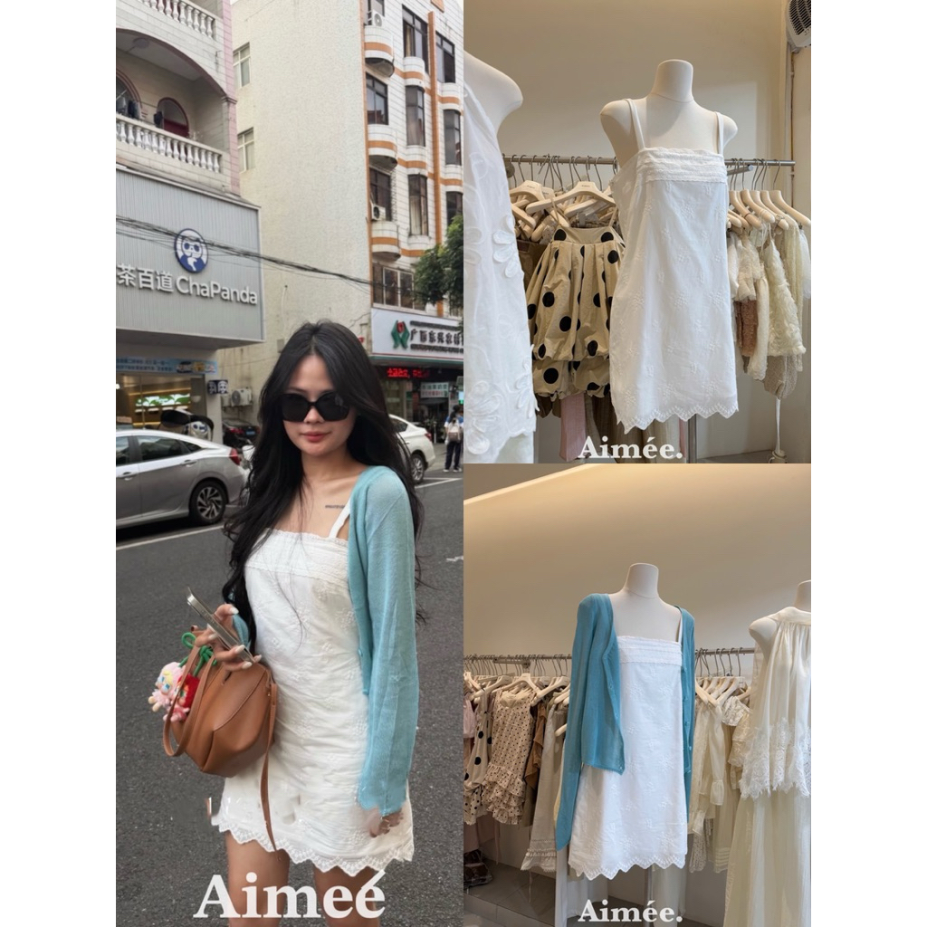 𝐜𝐢𝐧𝐝𝐲.𝐬𝐭𝐮𝐝𝐢𝐨 VÁY 2S HOẠ TIẾT REN  + ÁO CDG RỜI