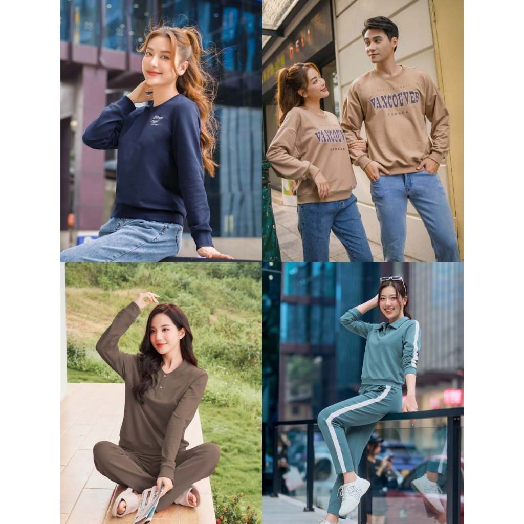 Set bộ nỉ Mega Sweater quần áo nam nữ xuất cao cấp