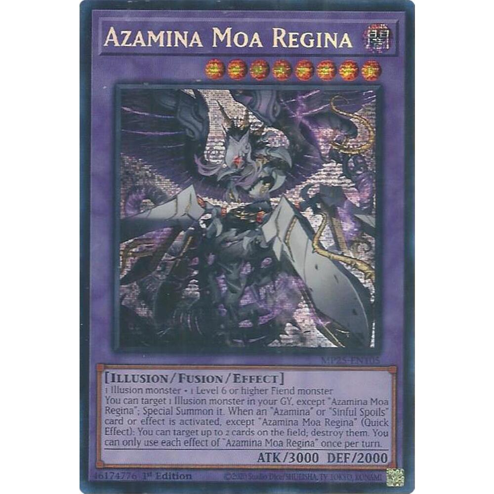 Thẻ Bài Yugioh MP25-EN105 - Azamina Moa Regina - Fusion Monster - Prismatic Secret Rare