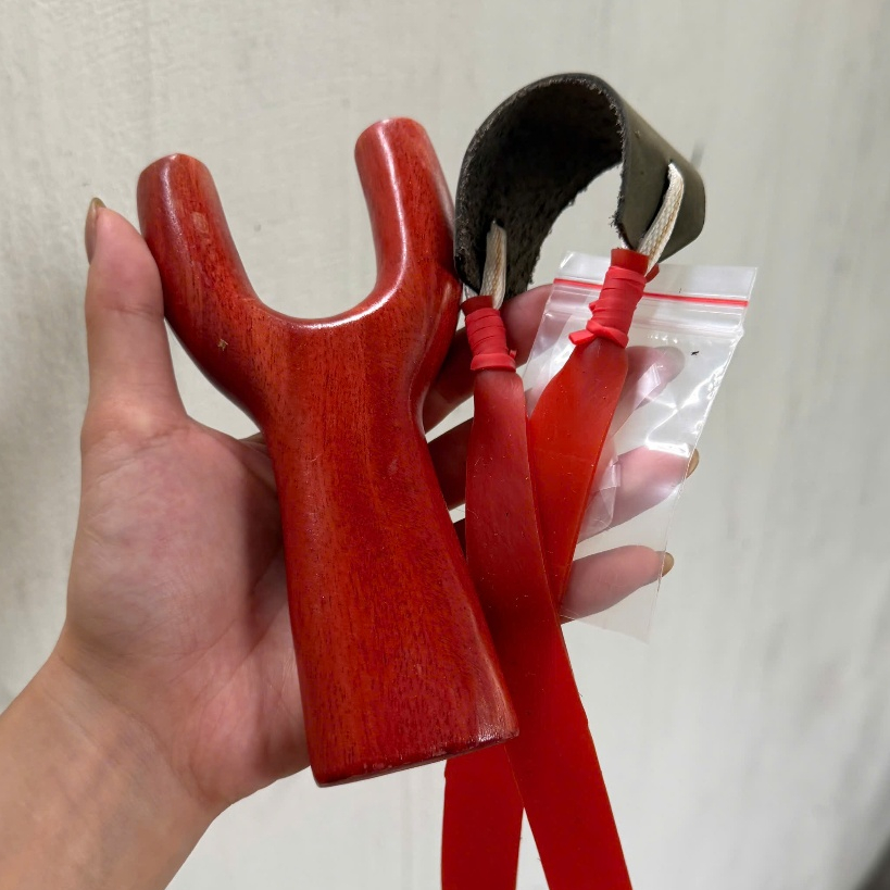 Bộ ná gỗ, ná gỗ căm xe + 1 dây sỏi 25cm, ná gỗ bền chắc