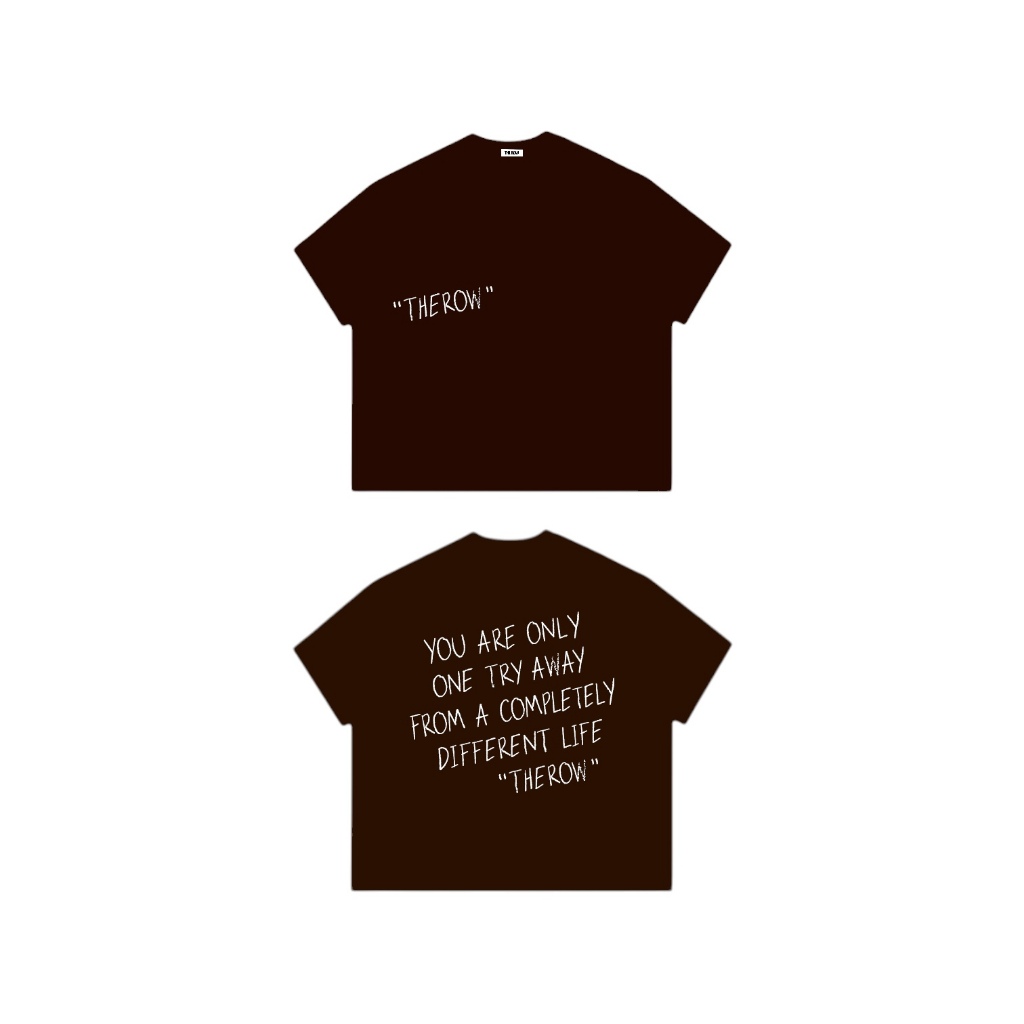 [MỚI] TR14 THEROW Áo Thun Boxy Local Brand Tay Ngắn Cotton 250gsm "ON TRY AWAY" Áo Phông Forrm Rộng Unisex Nam Nữ | BigBuy360 - bigbuy360.vn