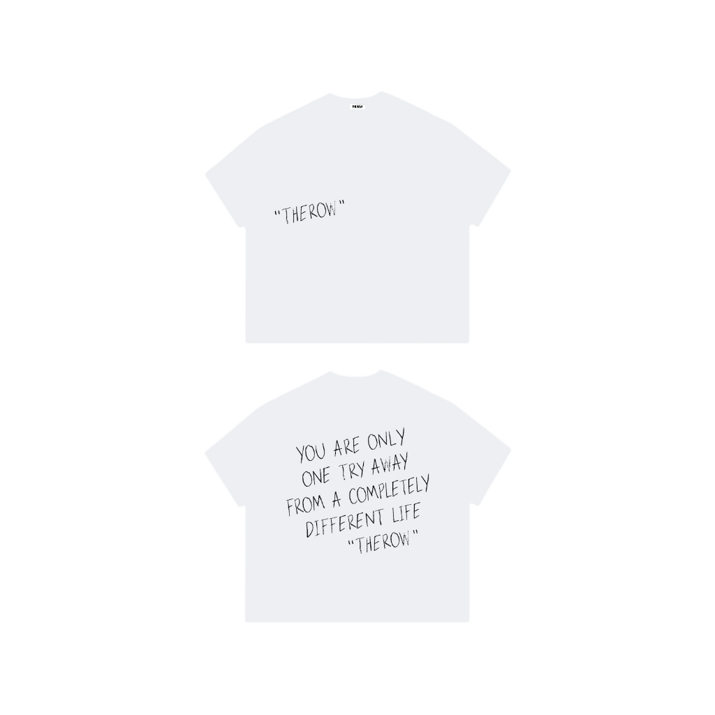 [MỚI] TR14 THEROW Áo Thun Boxy Local Brand Tay Ngắn Cotton 250gsm "ON TRY AWAY" Áo Phông Forrm Rộng Unisex Nam Nữ | BigBuy360 - bigbuy360.vn