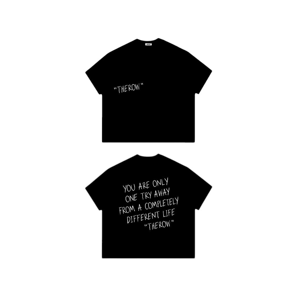 [MỚI] TR14 THEROW Áo Thun Boxy Local Brand Tay Ngắn Cotton 250gsm "ON TRY AWAY" Áo Phông Forrm Rộng Unisex Nam Nữ | BigBuy360 - bigbuy360.vn