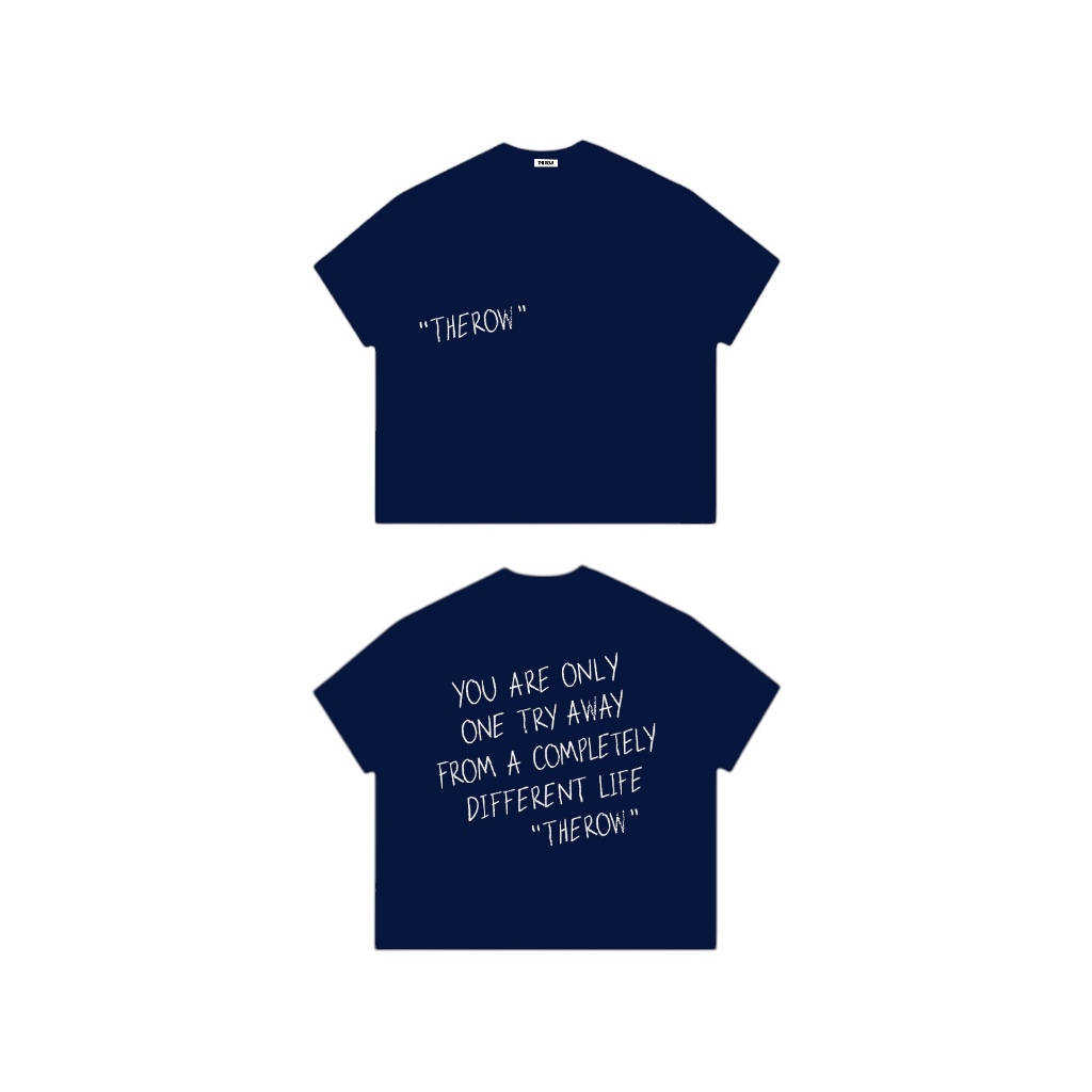 [MỚI] TR14 THEROW Áo Thun Boxy Local Brand Tay Ngắn Cotton 250gsm "ON TRY AWAY" Áo Phông Forrm Rộng Unisex Nam Nữ | BigBuy360 - bigbuy360.vn