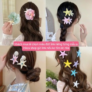 Combo 6 chiếc kẹp tóc nhiều kiểu dáng đi biển Summer 2026 ( nhiều mẫu)