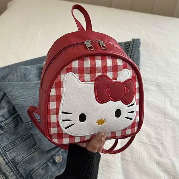 balo hello kitty,balo nữ mini balo da dáng tròn mẫu nhỏ (Ati)