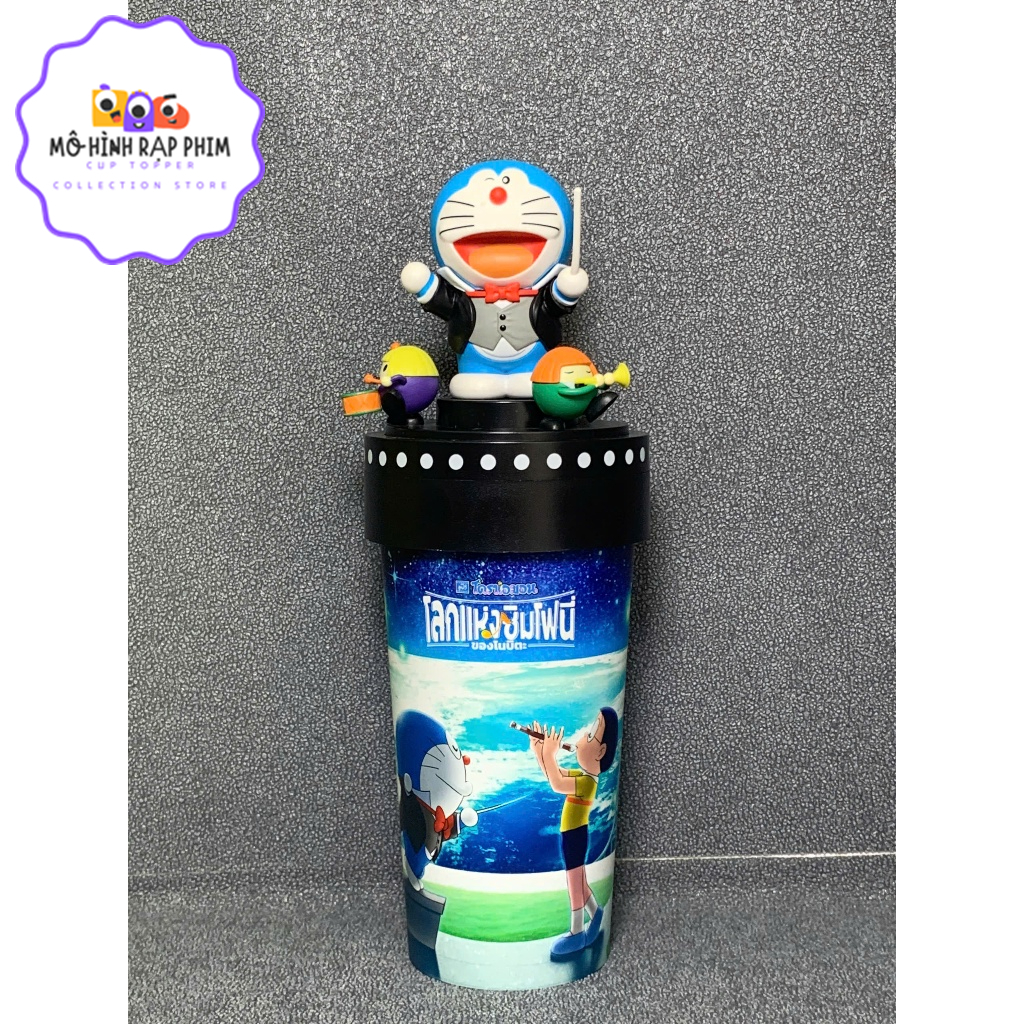 LY NƯỚC KÈM TOPPER NHÂN VẬT PHIM DORAEMON MOVIE 43: NOBITA VÀ BẢN GIAO HƯỞNG ĐỊA CẦU