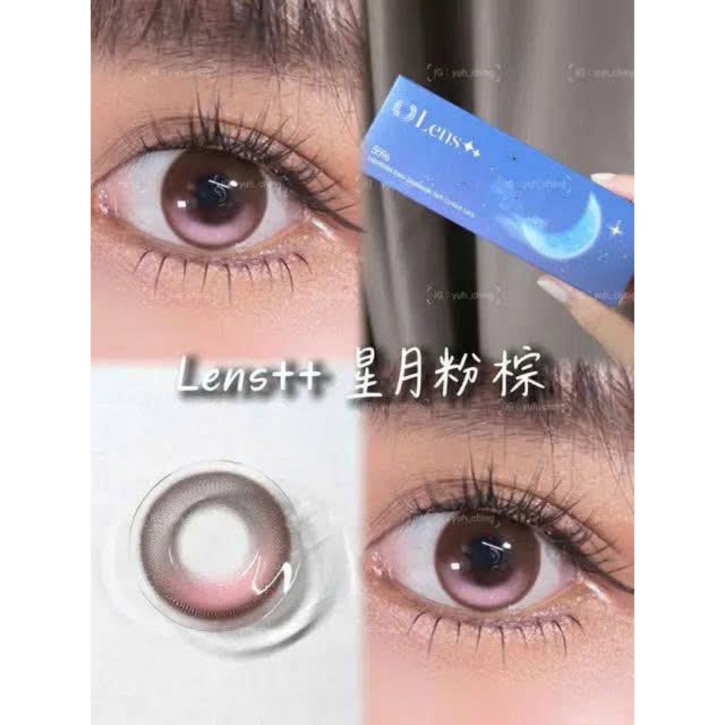 Lens 1 Ngày Trăng Khuyết Khoá Trục Màu Hồng Giãn 14.5mm
