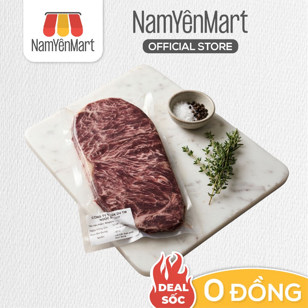 Striploin bò Aukobe (200g) - Nam Yên Mart