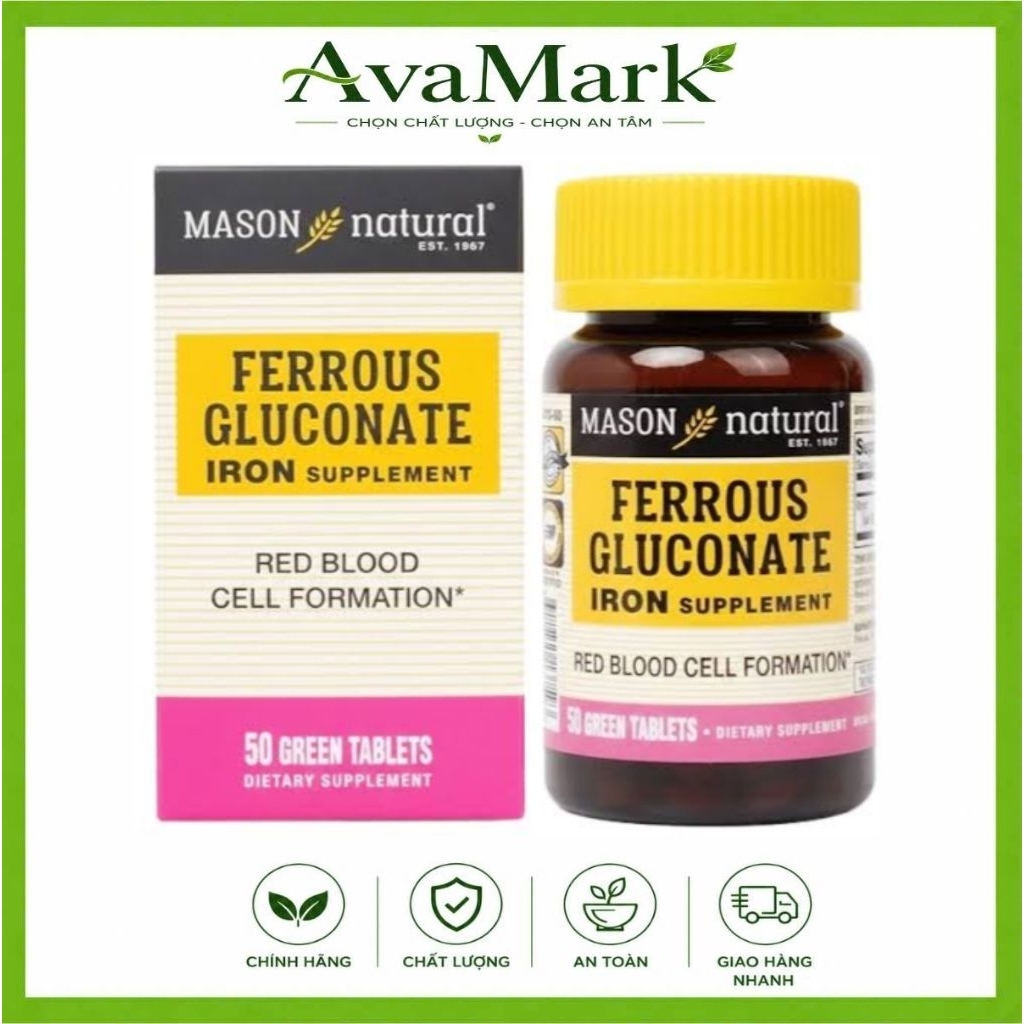 Sắt Hữu Cơ Mason Natural Ferrous Gluconate