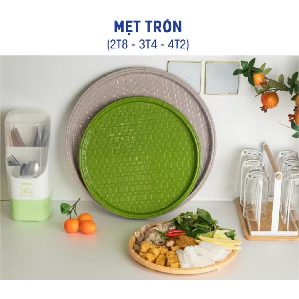 Mẹt tròn 2T8, 3T4, 4T2 nhựa Duy Tân