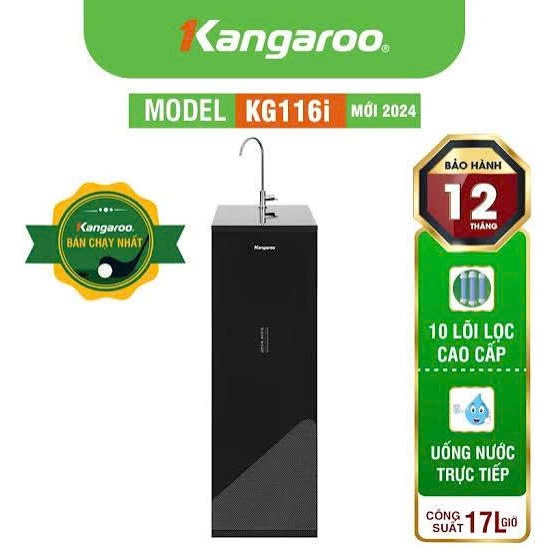 Máy lọc nước RO Kangaroo KG116I 10 lõi bảo hành 24 tháng