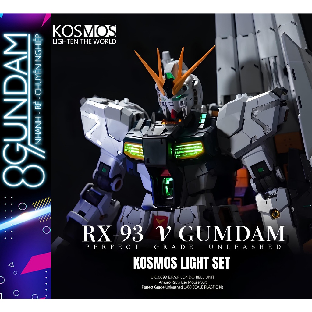 [SẮP VỀ] [CHỈ LÀ PHỤ KIỆN] Bộ LED KOSMOS cho PGU Unleashed RX-93 V Nu Gundam - Perfect Edition
