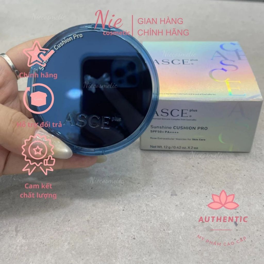 [Công ty] Cushion Exo-cc – ASCE+ Sunshine Cushion Platinum Mỏng nhẹ, căng bóng, che phủ đỉnh cao